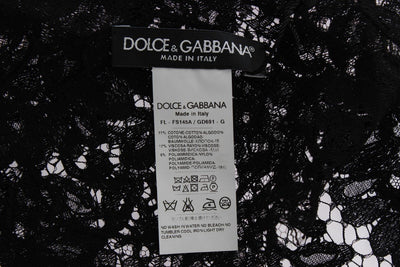 Black Floral Lace Scarf