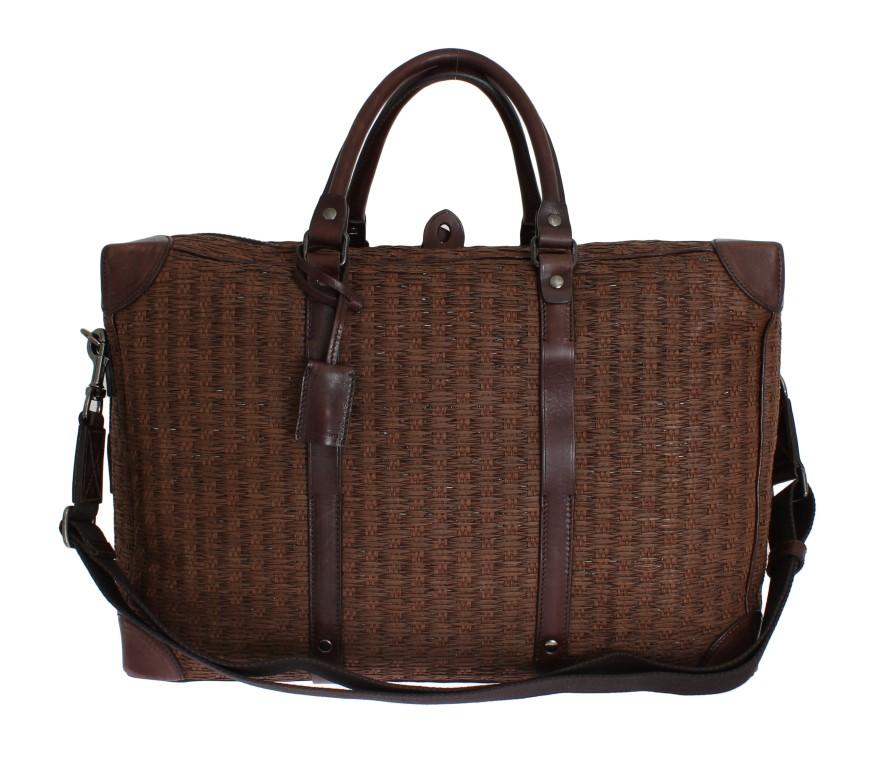 Brown Leather Paglia Luggage Travel Messenger Bag