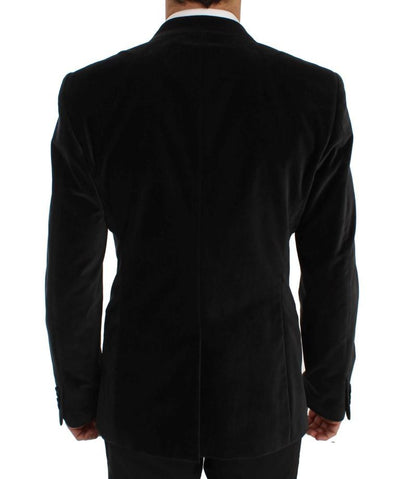 Gray Velvet Slim Fit Blazer Jacket