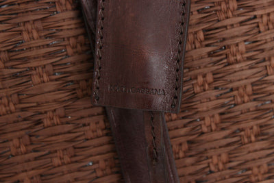 Brown Leather Paglia Luggage Travel Messenger Bag