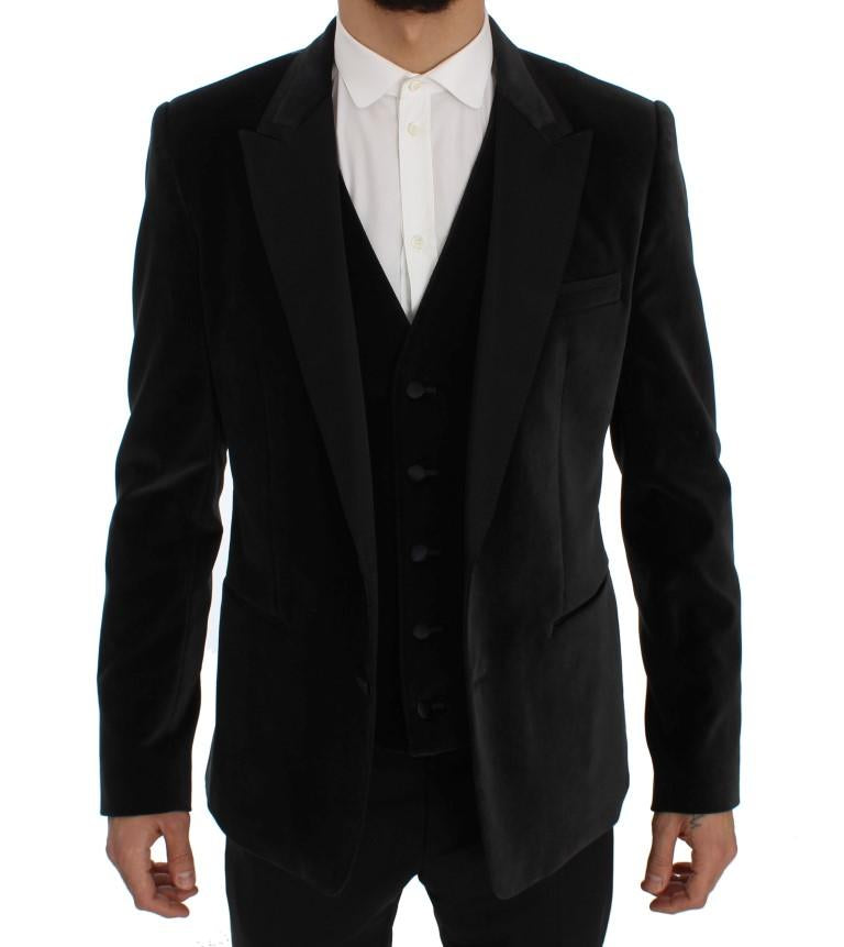 Gray Velvet Slim Fit Blazer Jacket