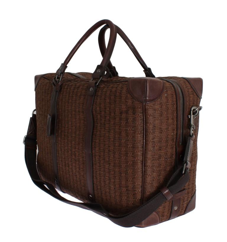 Brown Leather Paglia Luggage Travel Messenger Bag