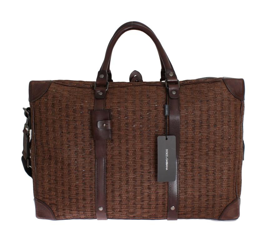 Brown Leather Paglia Luggage Travel Messenger Bag
