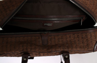 Brown Leather Paglia Luggage Travel Messenger Bag