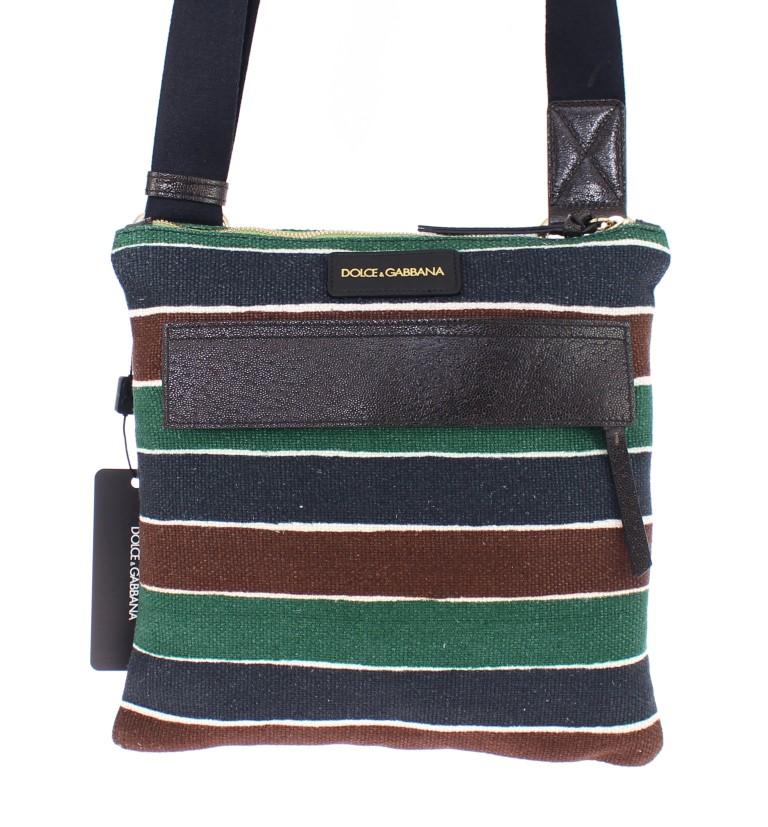 Multicolor canvas messenger bag