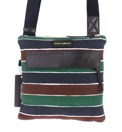 Multicolor canvas messenger bag