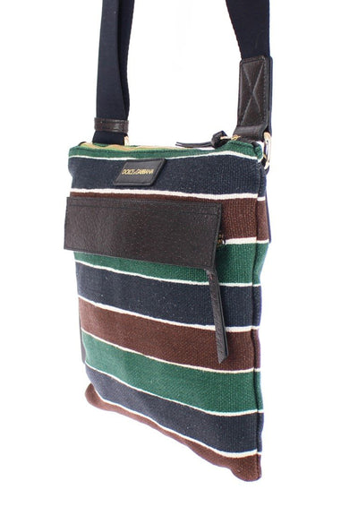 Multicolor canvas messenger bag