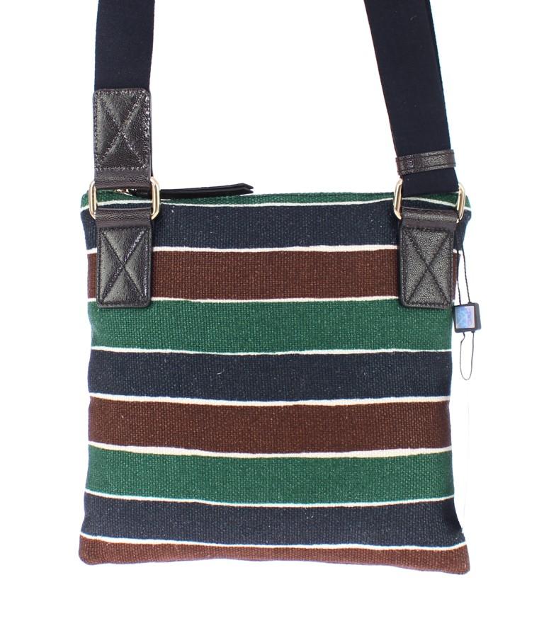 Multicolor canvas messenger bag