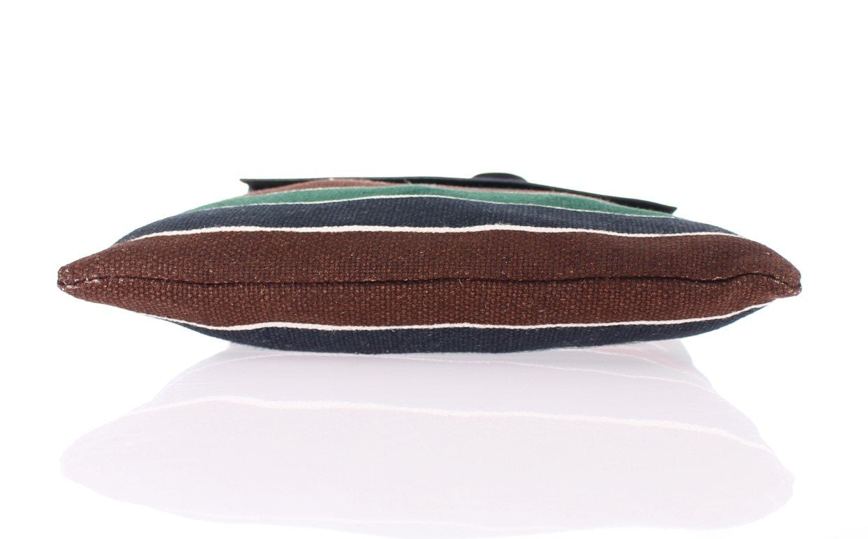 Multicolor canvas messenger bag