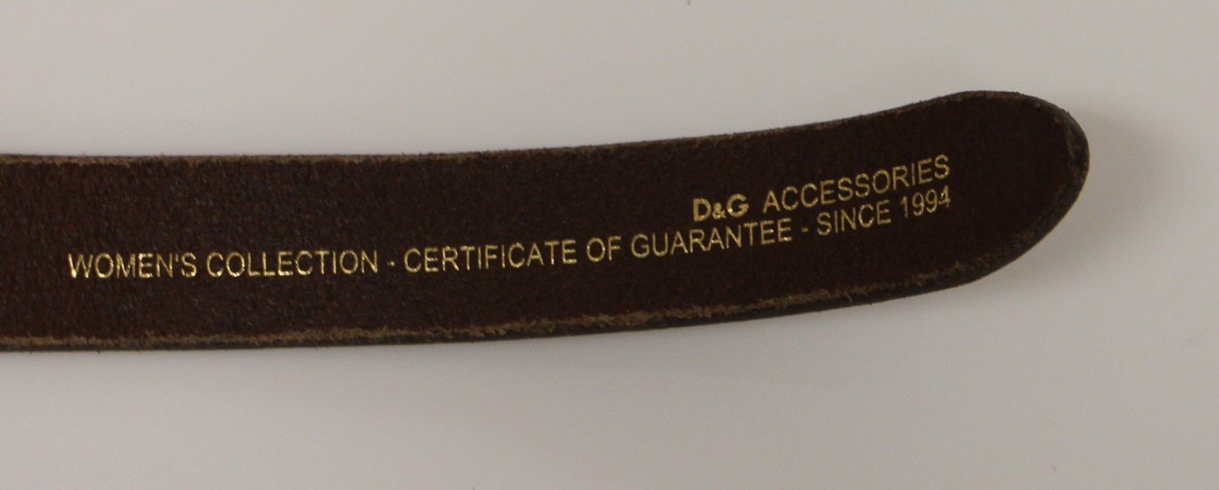 Brown Leather Logo Belt