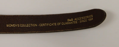 Brown Leather Logo Belt