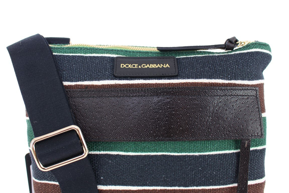 Multicolor canvas messenger bag