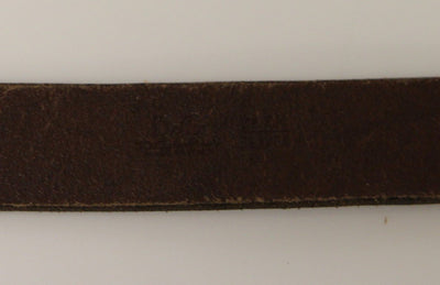 Brown Leather Logo Belt