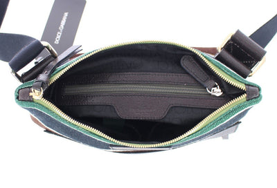 Multicolor canvas messenger bag