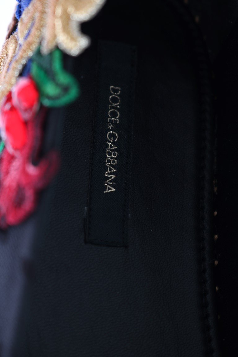 Black Brocade Crystal Espadrilles Shoes