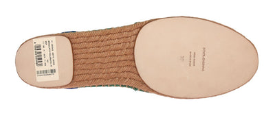 Green Brocade Crystal Espadrilles Shoes