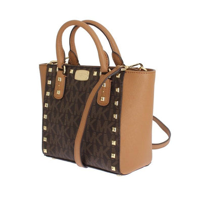 Brown SANDRINE Leather Crossbody Handbag