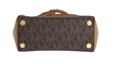 Brown SANDRINE Leather Crossbody Handbag