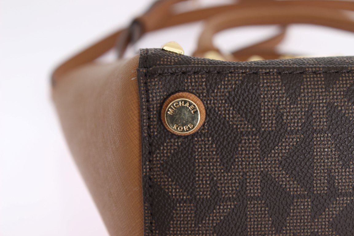 Brown SANDRINE Leather Crossbody Handbag