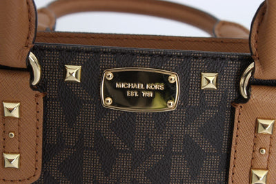 Brown SANDRINE Leather Crossbody Handbag