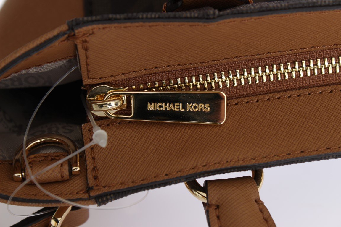 Brown SANDRINE Leather Crossbody Handbag