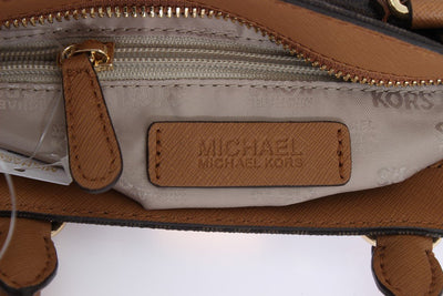 Brown SANDRINE Leather Crossbody Handbag