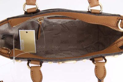 Brown SANDRINE Leather Crossbody Handbag
