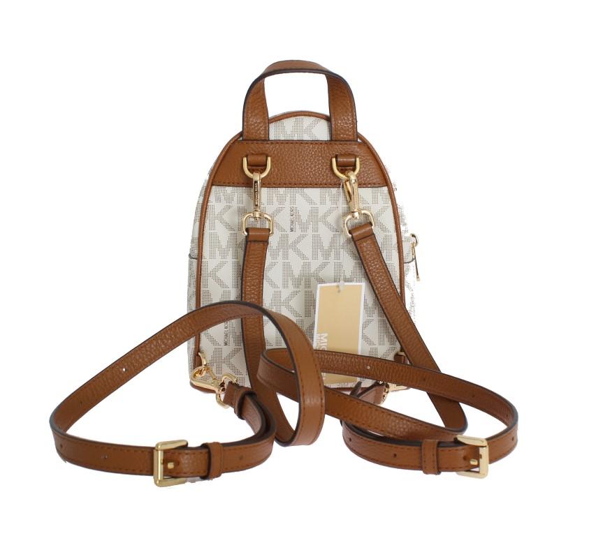 White ABBEY Leather XS Backpack