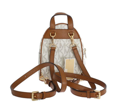 White ABBEY Leather XS Backpack