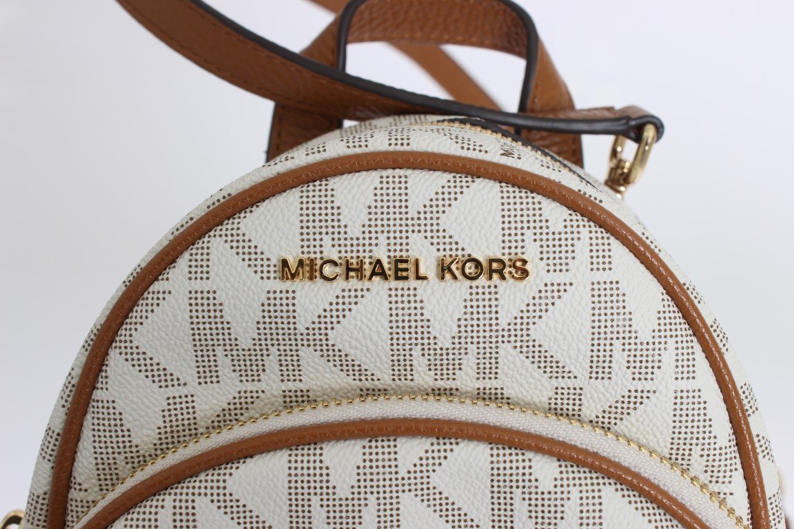 White ABBEY Leather XS Backpack