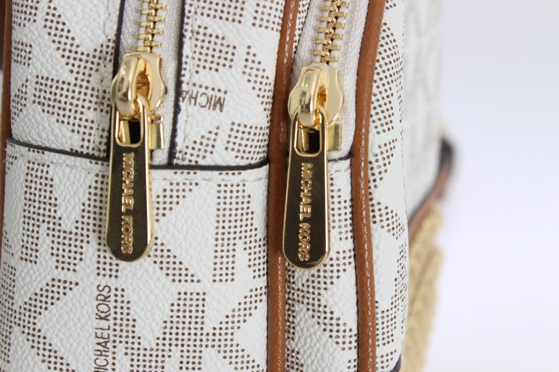 White ABBEY Leather XS Backpack