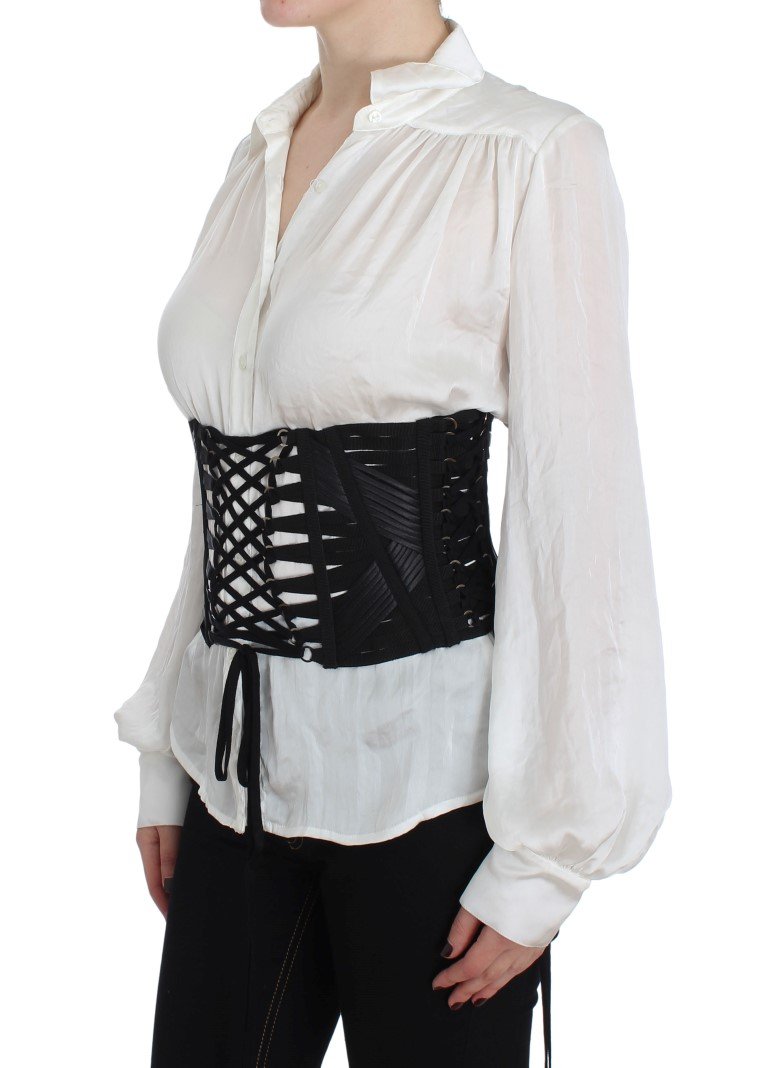 Black Stretch Waist Corset Belt