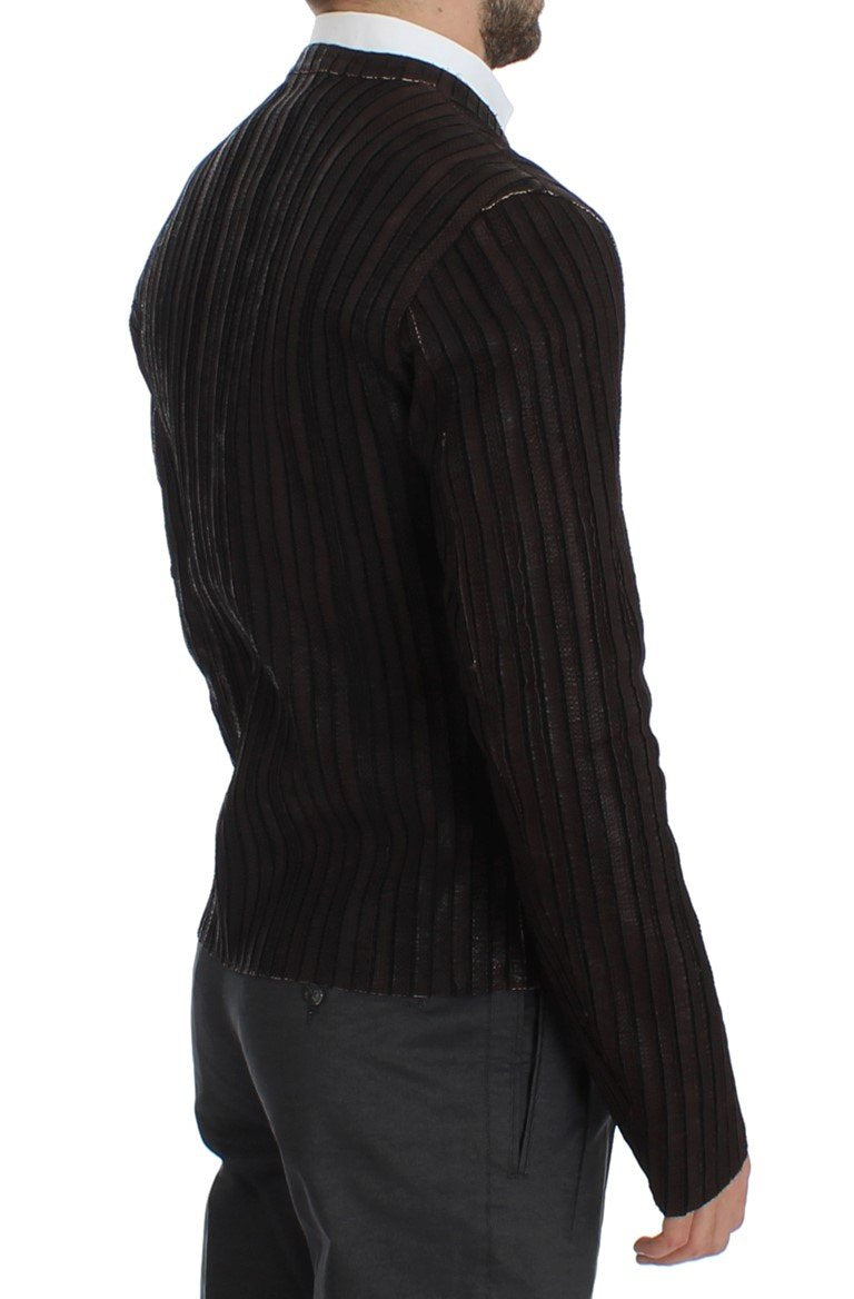 Brown Leather Jacket Biker Coat