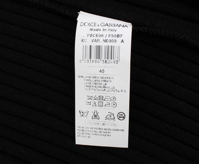 Black Wool Long Button Cardigan Sweater