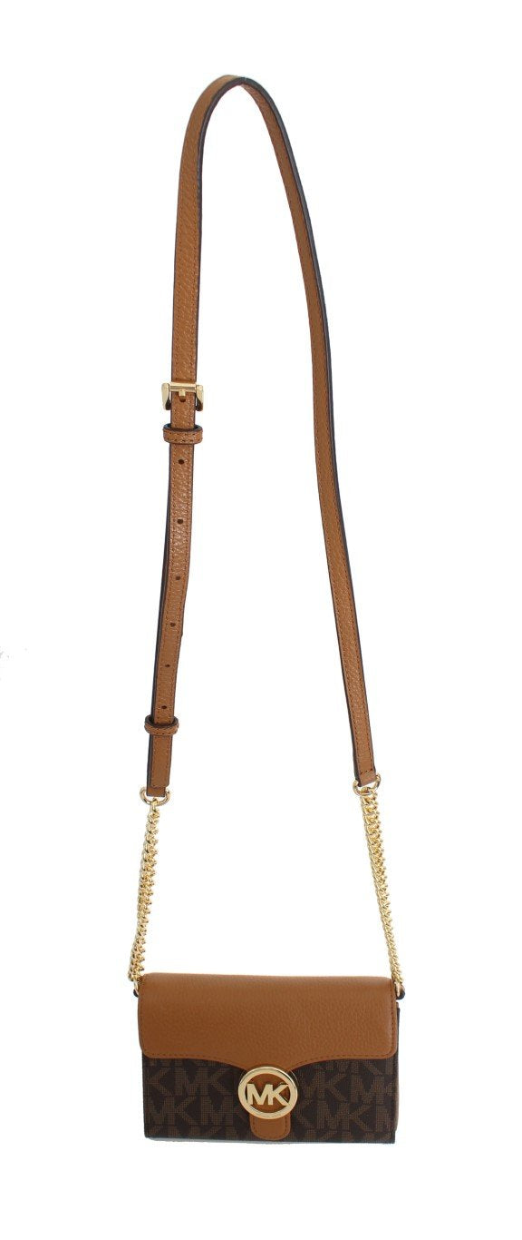 Brown VANNA Leather Crossbody Handbag