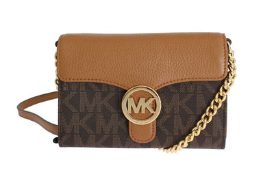 Brown VANNA Leather Crossbody Handbag