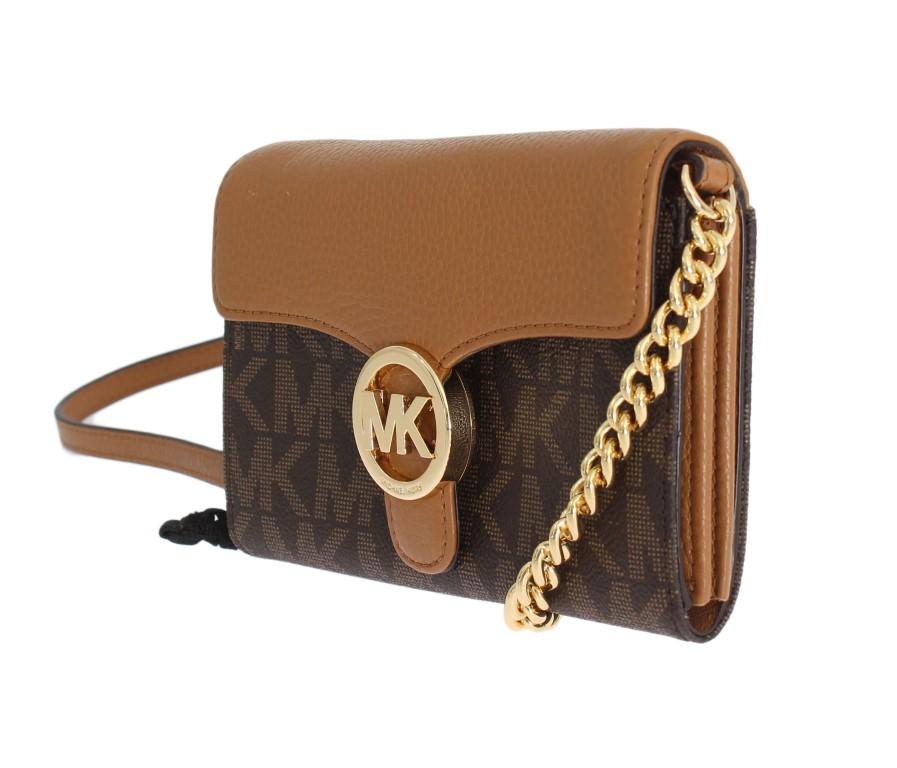 Brown VANNA Leather Crossbody Handbag