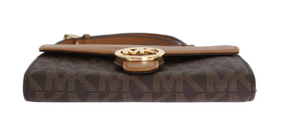 Brown VANNA Leather Crossbody Handbag