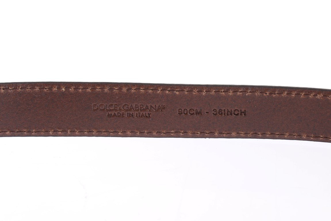 Brown Leopard Print Gold Buckle Belt