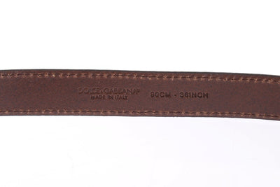 Brown Leopard Print Gold Buckle Belt