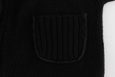 Blue Knitted Oversize Cardigan Sweater