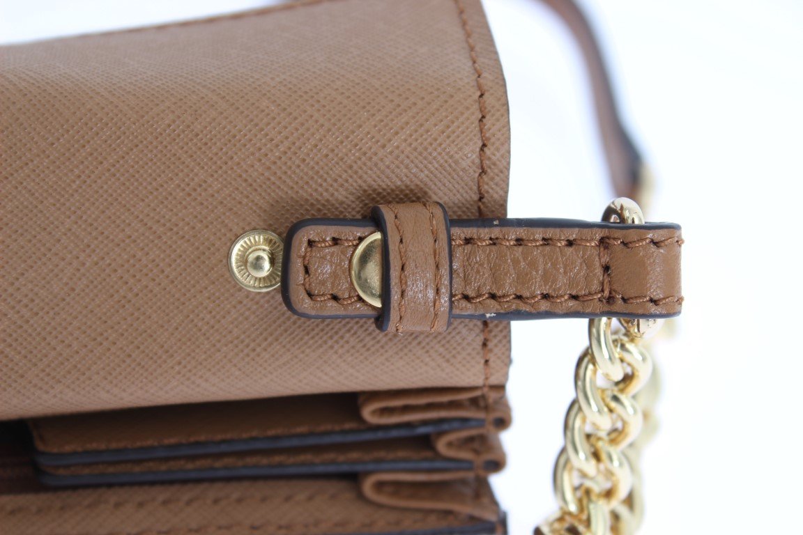 Brown VANNA Leather Crossbody Handbag