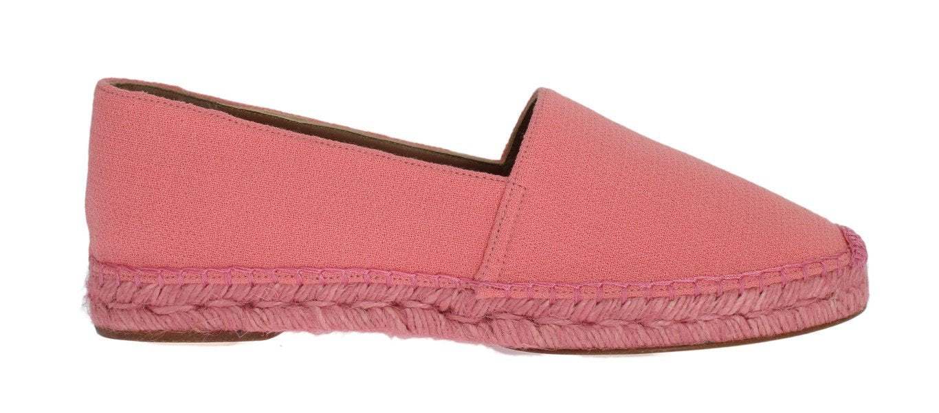 Pink Wool Espadrilles Loafers