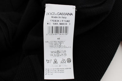 Black Wool Long Sleeve Cardigan Sweater