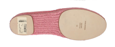 Pink Wool Espadrilles Loafers
