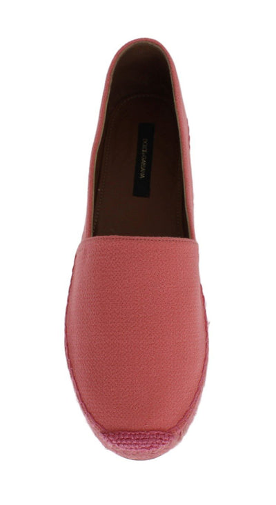 Pink Wool Espadrilles Loafers
