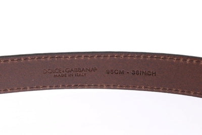 Brown Leopard Print Gold Buckle Belt