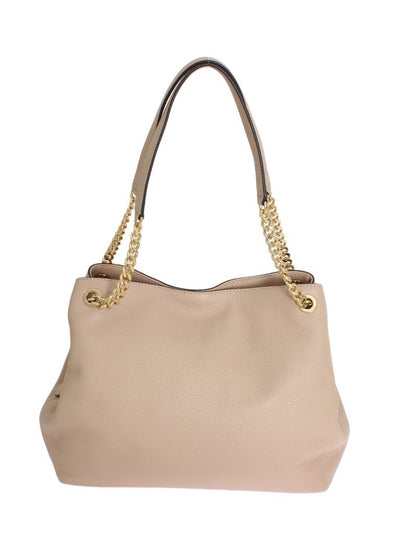 Beige JET SET Leather Tote Handbag