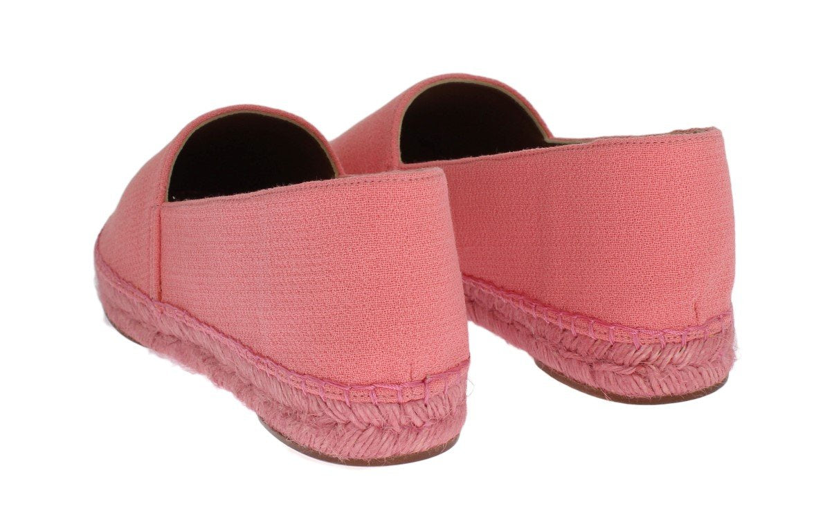 Pink Wool Espadrilles Loafers