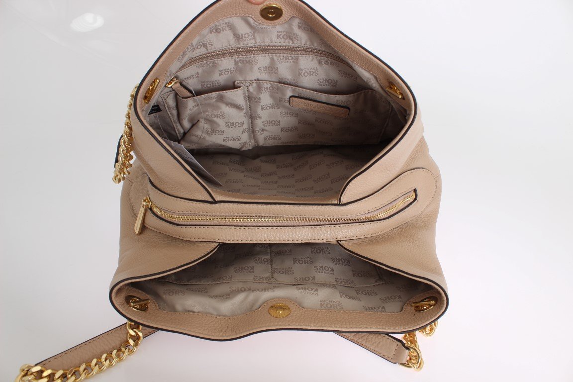 Beige JET SET Leather Tote Handbag